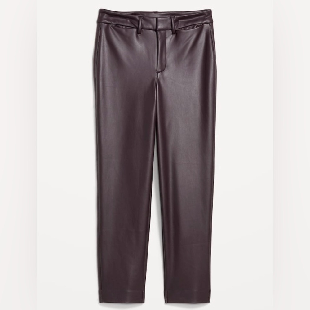 NWT Old Navy High-Waisted Faux-Leather Pixie
Straight Pants